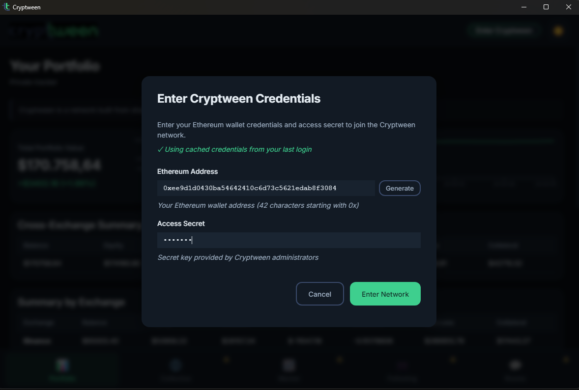 Entering Cryptween